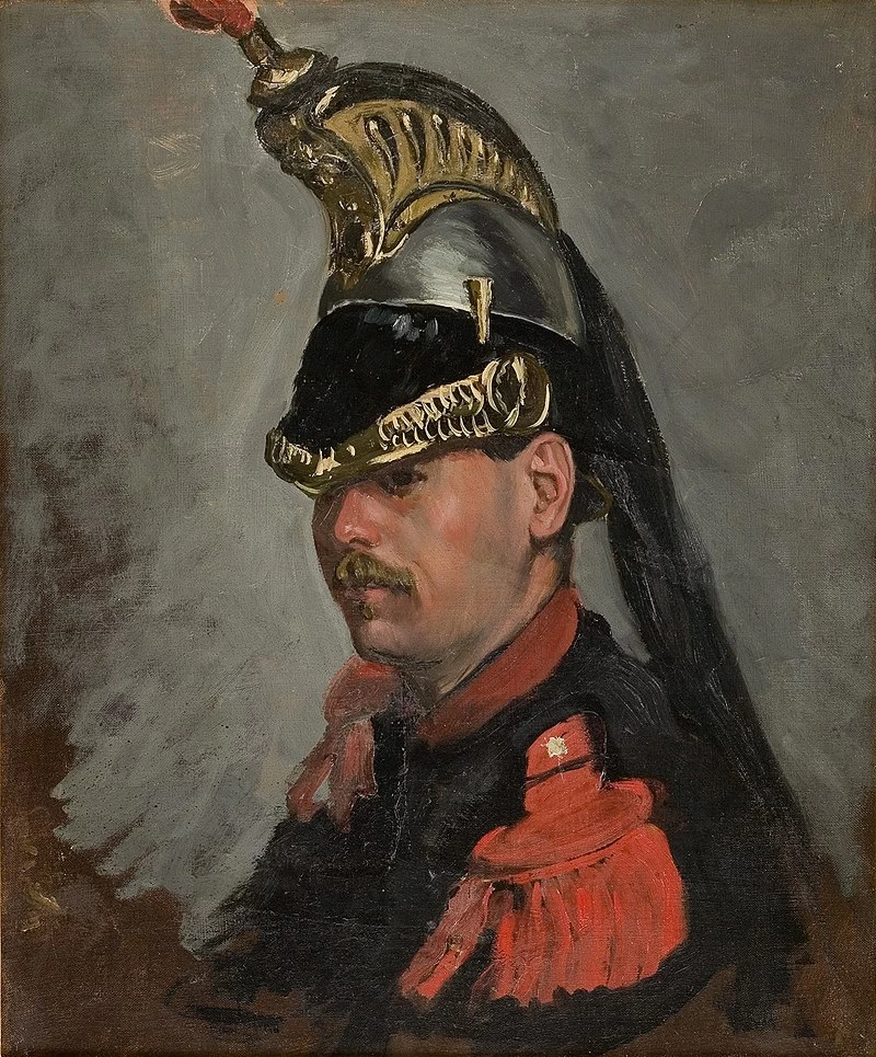Jean-Frédéric Bazille-61-Ritratto del signor Alphonse Tissié, come corazziere, 1869 - Museo Fabre, Montpellier 1
